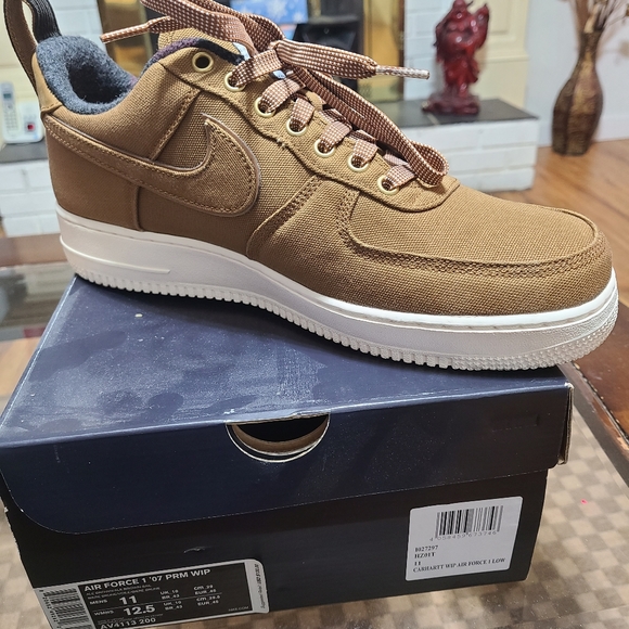 Nike Air Force 1 Low '07 PRM WIP x Carhartt 'Ale Brown' - Picture 6 of 8
